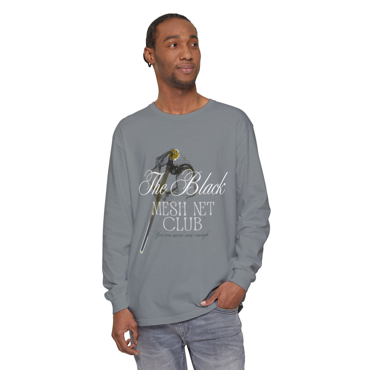 The Black Mesh Net Club™ Long Sleeve Tee