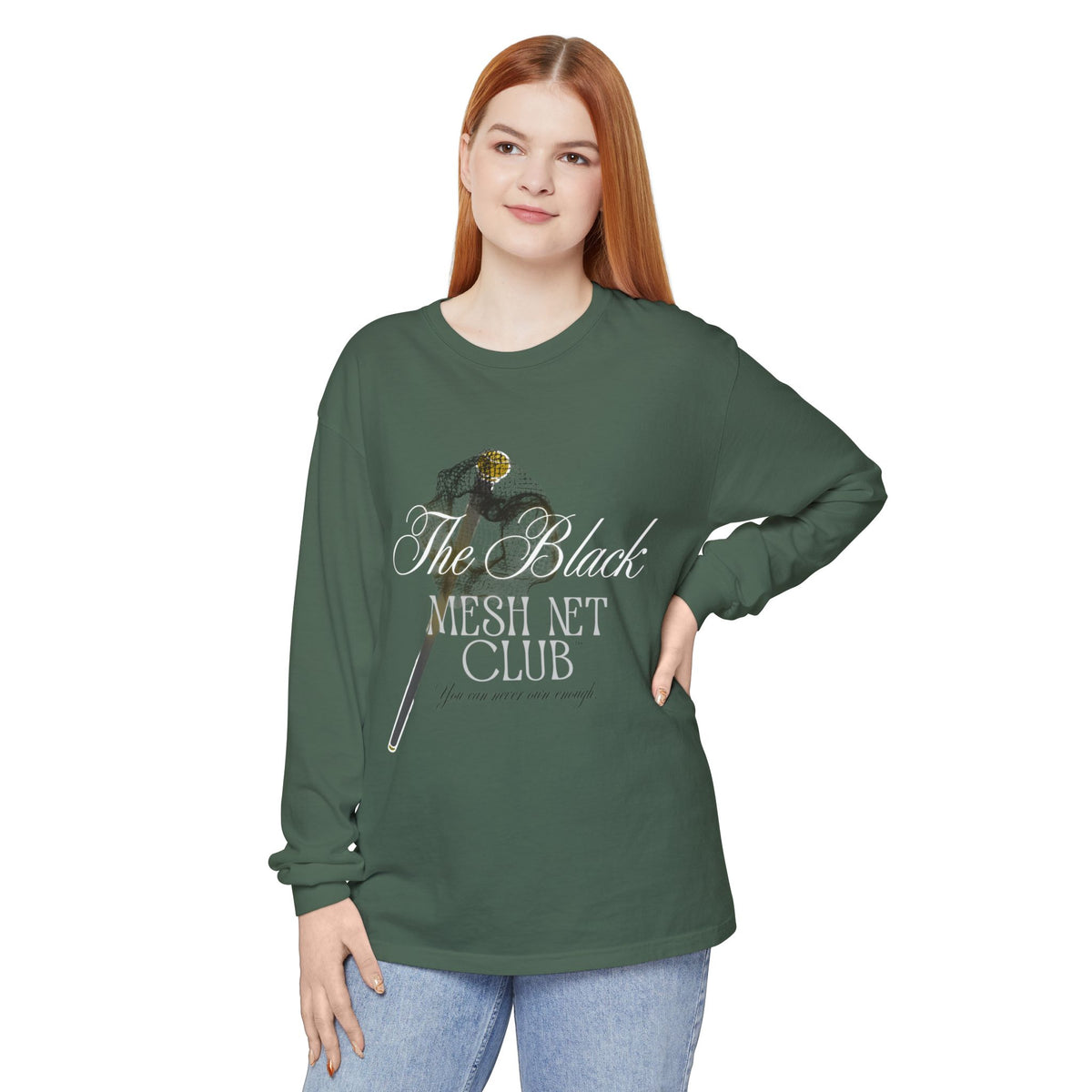 The Black Mesh Net Club™ Long Sleeve Tee