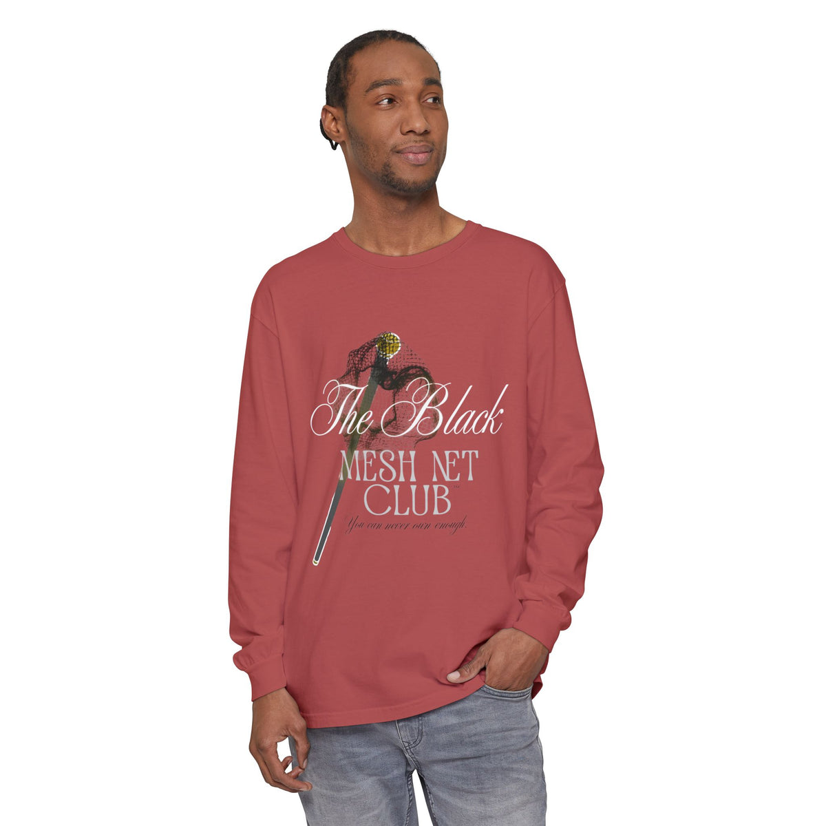 The Black Mesh Net Club™ Long Sleeve Tee