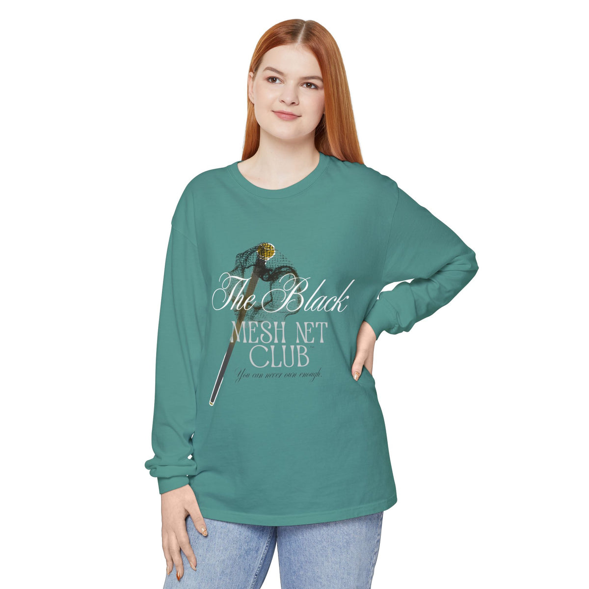 The Black Mesh Net Club™ Long Sleeve Tee
