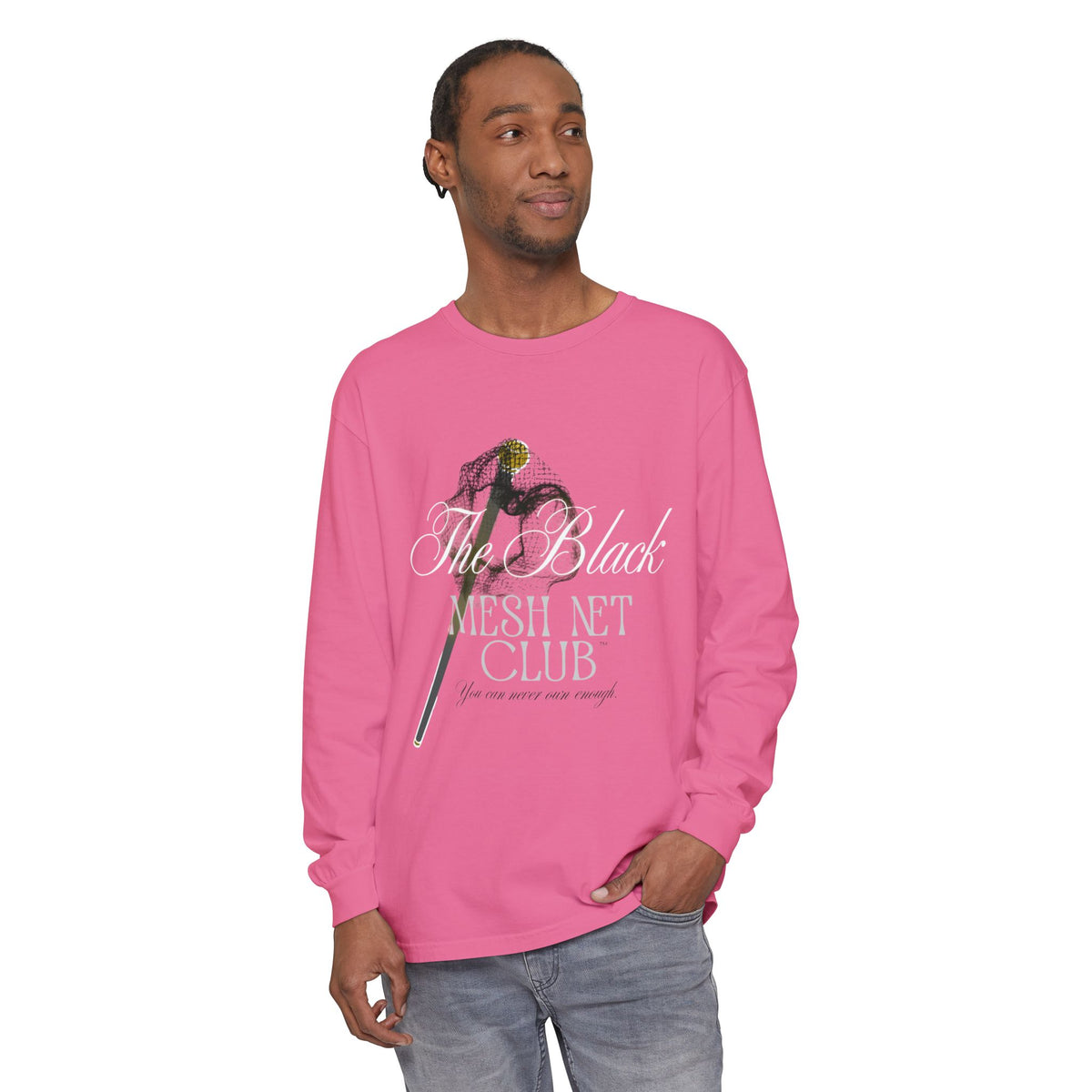 The Black Mesh Net Club™ Long Sleeve Tee