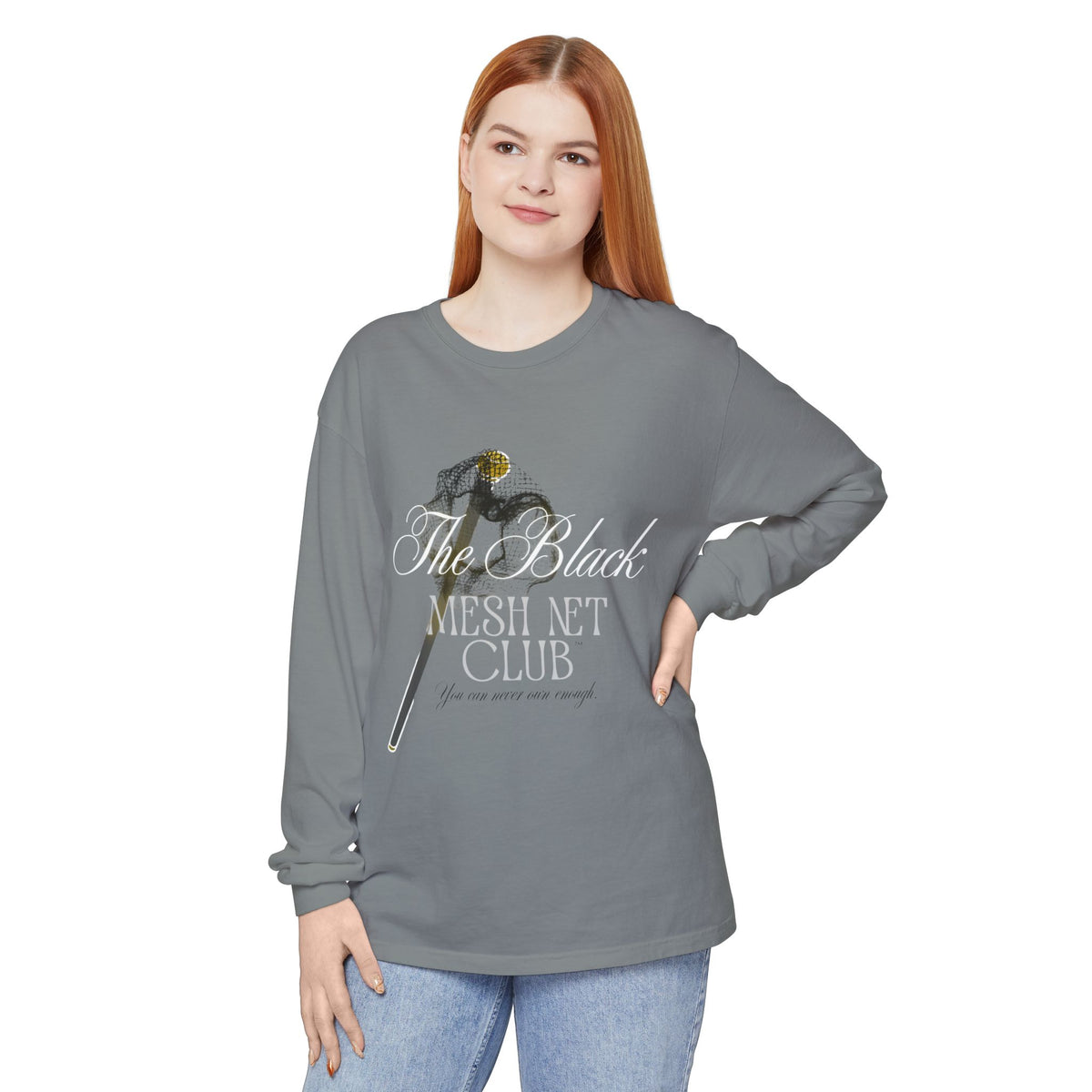 The Black Mesh Net Club™ Long Sleeve Tee