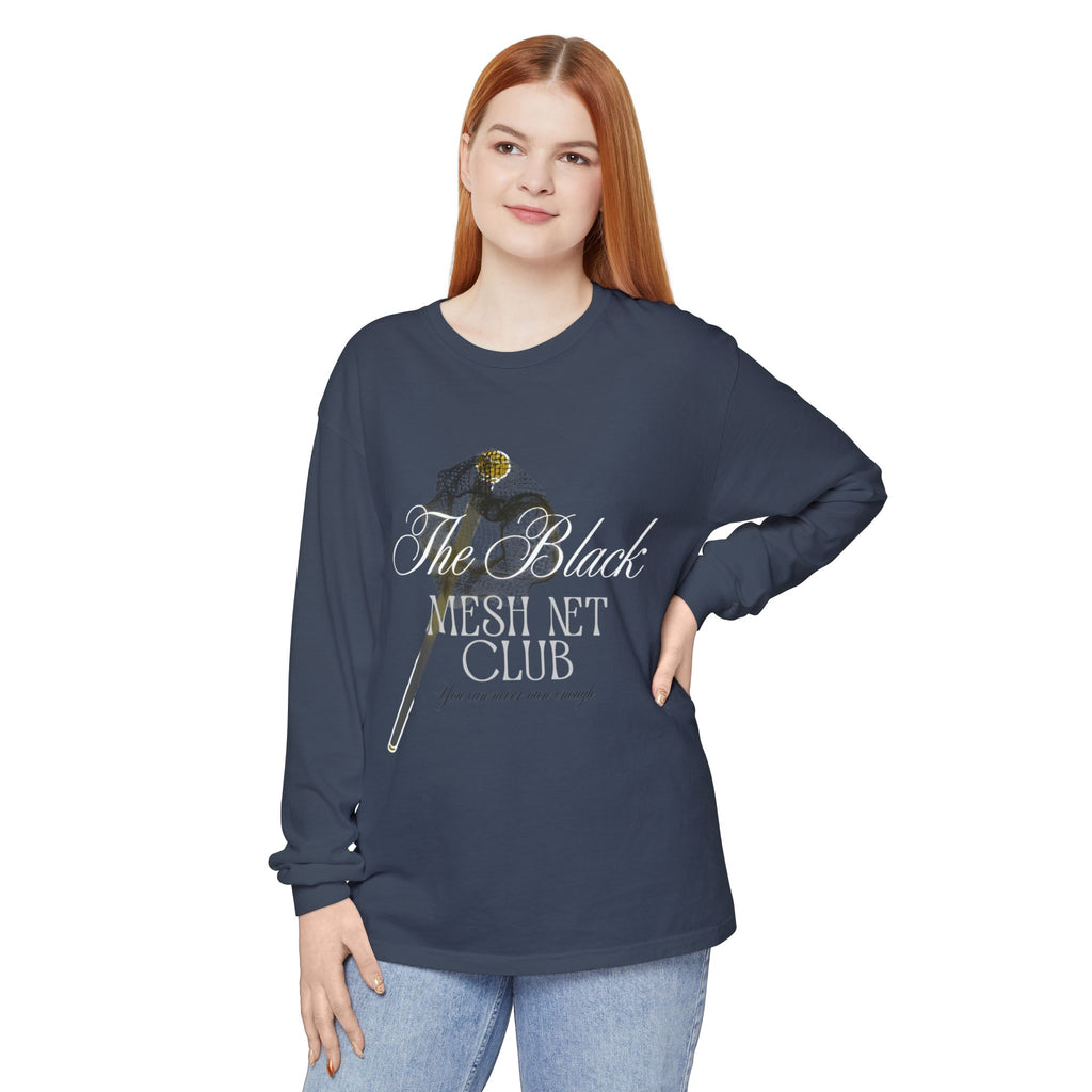 The Black Mesh Net Club™ Long Sleeve Tee