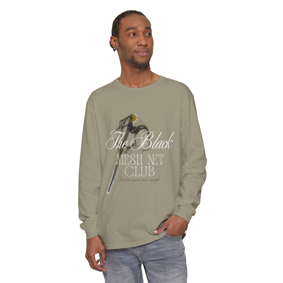 The Black Mesh Net Club™ Long Sleeve Tee