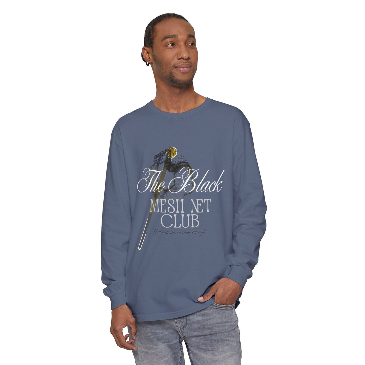The Black Mesh Net Club™ Long Sleeve Tee