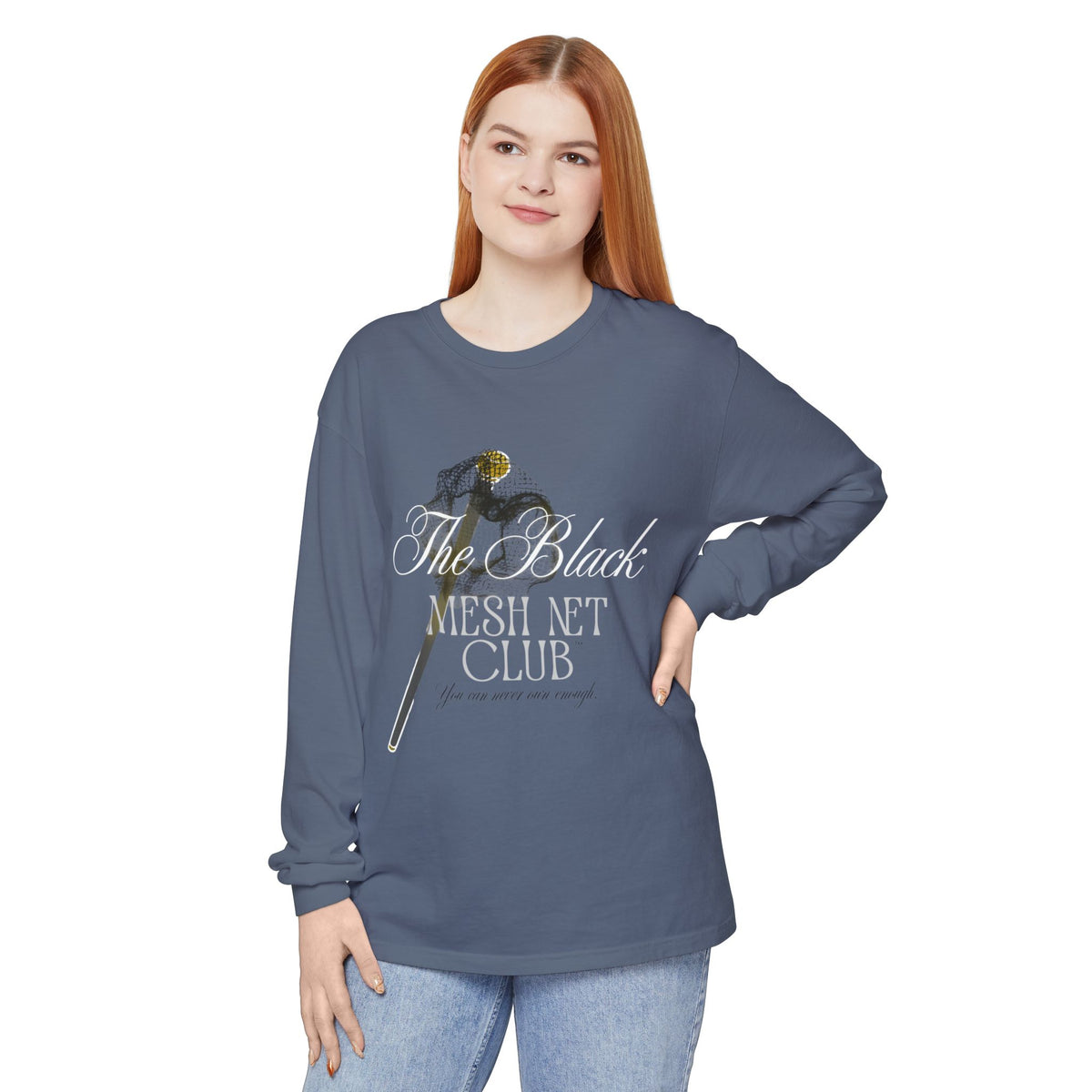 The Black Mesh Net Club™ Long Sleeve Tee