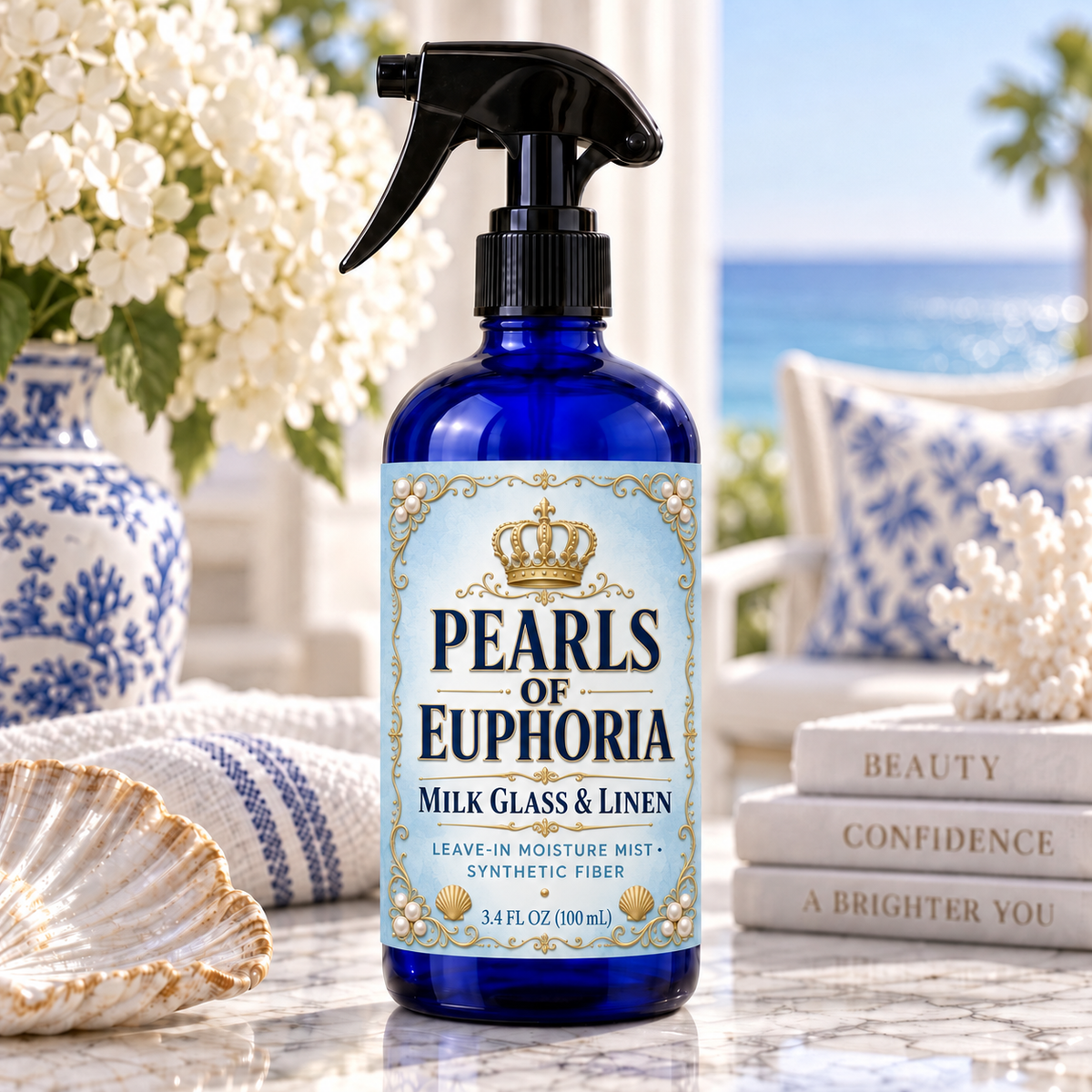 Pearls of Euphoria™ Milk Glass & Linen™ Conditioning Mist — product presentation