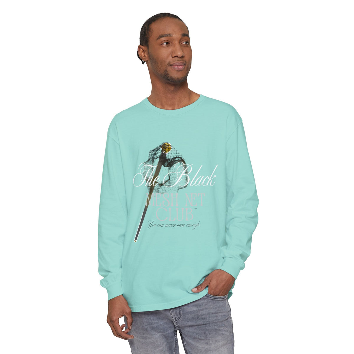 The Black Mesh Net Club™ Long Sleeve Tee