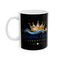 Coastal Crown Lifestyle™ Logo Mug | Ceramic Coffee Cup, Ocean Crown Design