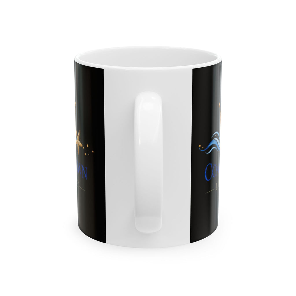 Coastal Crown Lifestyle™ Logo Mug | Ceramic Coffee Cup, Ocean Crown Design