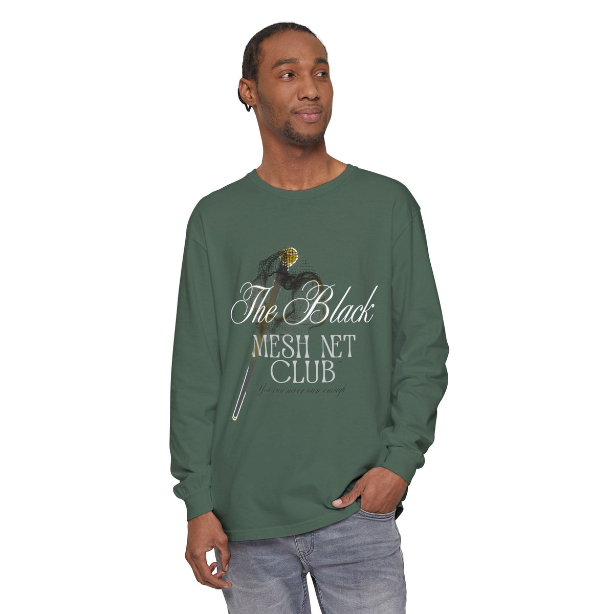 The Black Mesh Net Club™ Long Sleeve Tee